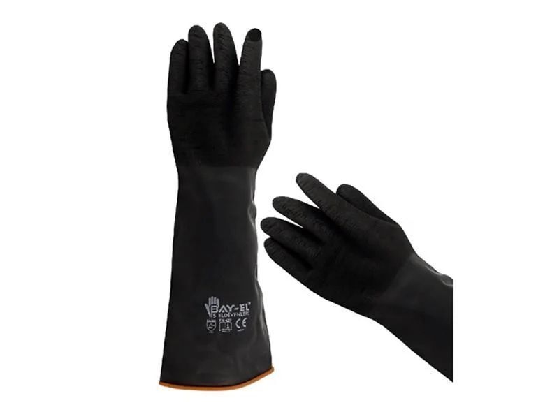 Bay-El Kauçuk Eldiven Uzun Pütürlü XL-60 cm / EL460