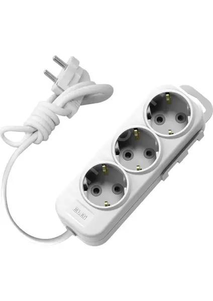 Elbi Myra 3'lü Topraklı Grup Priz 2 mt Kablolu