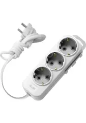 Elbi Myra 3'lü Topraklı Grup Priz 2 mt Kablolu